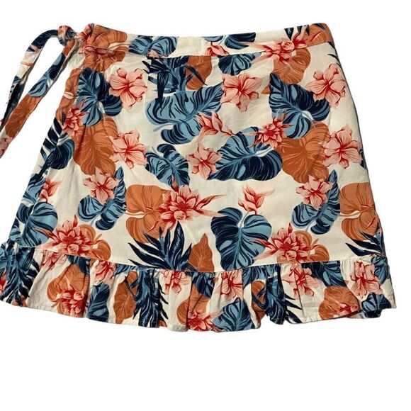 Roxy Hawiian Floral Print Halo Wrap Skirt Size Small - Picture 8 of 10